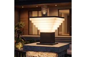 Pivalo Outdoor Gate Light - 100% Waterproof & Rustproof Wall Light Corded Electric Decor Mild Steel and Acrylic Exterior Pillar Lamp for Home Patio Garden Main-Gate Boundary Entrance (1Pc, No Bulb)
