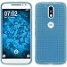 Produktbild PhoneNatic Case für Motorola Moto G4 Hülle Silikon hellblau Iced + 2 Schutzfolien