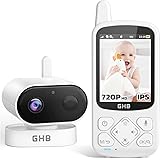 GHB Baby Monitor Video e Audio 2,8" 720P HD 2000mAh Batteria Ricaricabile VOX Visione Notturna Comunicazione Bidirezionale Se