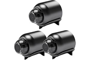 GENERIC Pack de 3 Mini Caméras 1080p HD avec Vision Nocturne - Mini Caméra WiFi Cachée avec Vision Nocturne et Grand Angle, Micro Caméra de Sécurité Contrôlée par Application pour Surveillance Intérieure