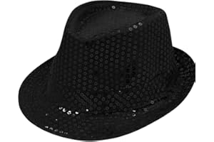 TrendandStylez Pailletten Hut für Karneval & Fasching – Glitzer Fedora Partyhut Damen Herren Kinder | Disco, Silvester, Festival & Kostüm Accessoire | Einheitsgröße, viele Farben, leicht & hochwertig