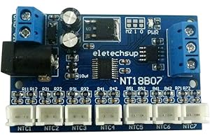 Hausdec 7 canali RS485 NTC Temperatura Sensore Misurazione MODBUS RTU Registratore carta NT18B07