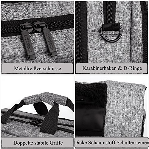 DTBG Nylon mehrzweck Businesstasche mehrfachfach Reise Rucksack ger  umig Laptop Tasche Messenger Bag Aktentasche Computer Schultertasche Wanderntasch