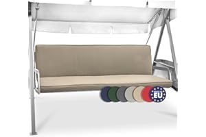 Beautissu Loft HS Ensemble pour balancelle, balancoire : Assise + Dossier 180x50x6cm 3 Places Beige