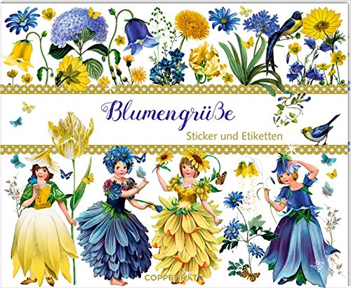 Preisvergleich Produktbild Stickerbuch - Blumengrüße - Edition Barbara Behr: Sticker und Etiketten