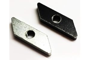 J&A RACING INTERNATIONAL Diamond Steel Rhombus Nuts 20 mm x 10 mm x 5 mm M6 Threaded Pack of 12