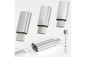Zestiq Adaptateur Lightning vers USB C, 4 Pièces Adaptateur Lightning Femelle vers USB C Mâle pour iPhone 16/16 Pro/15 Pro Max/15 Plus, Galaxy S24/S23, iPad, Pas pour Audio/OTG