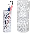 Porte-parapluies Stand en fer Design BAK4B Forme carrée avec décoration à incrustations, bac Porte-parapluies Stand en fer Design BAK4B Forme carrée avec décoration à incrustations, bac