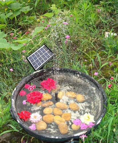 mountain ark Outdoor Solar Unterwasser-Wasser-Brunnen-Pumpe mit Solar-Panel-Kit Wasserfall für Garten Teich Dekoration Vogelbad - 3