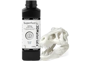 ‎3DMATERIALS SuperFast 8K 1000g Weiß 22um Auflösung Wasserabwaschbares Harz, 0,5 Sek. Druck (50 um), hergestellt in Korea von 3DMaterials