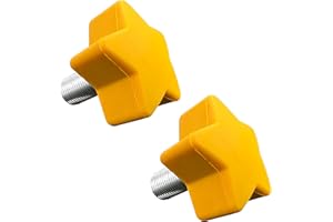 TUCANA 1 Pari Star Shape 85A Rubber Roller Skate Stopper with 5/8” Bolt, Adjustable Rubber Plugs Brake Block Toe Stop, Skate Accessories Replacement for Double-Row, Durable, Non-Marking (Yellow)