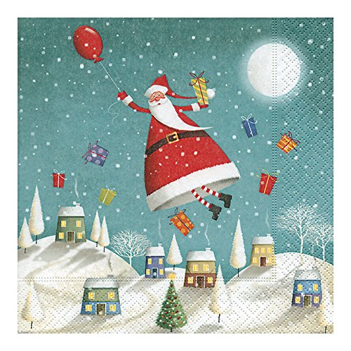 Paper + Design Navidad servilletas con diseño de 'Hove Anillo Santa'