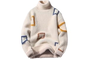 Pokem&Hent Pull à col roulé en cachemire épais pour homme - Pull d'hiver confortable pour homme