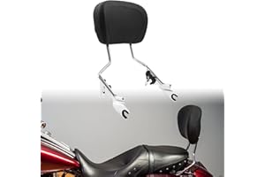 XMT-MOTOR Sissy bar vertical avec coussin de dossier pour Harley Touring Road Glide FLTRX Electra Glide FLHT Road King FLHR Street Glide FLHX 2009-plus récents