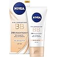 NIVEA BB 5 in 1 Day Cream 24h Moisture (50 ml), BB Cream for Light Skin Types with SPF 20, Tinted Day Cream with Organic Jojoba Oil & Makeup Pigments