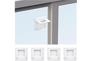 Vicloon Kinder Schiebetür Sperren,4 StückBaby Kindersicherung für Schiebtür,Schiebetür Sperren mit 3M Klebepad,ohne Bohren Fenster Kindersicherung für Fenster, Schranktür, Schiebtür