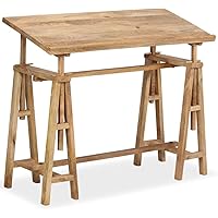 vidaXL Mangoholz Zeichentisch Architektentisch Schreibtisch Arbeitstisch