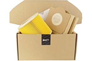 RELEMAT 3 Bolsas de filtración Superior + 1 filtro para aspirador SpareHome® compatible con Karcher WD 3, WD 3 Premium, MV3, 6.959-130.0 - 6.414 – 552.0/64145520