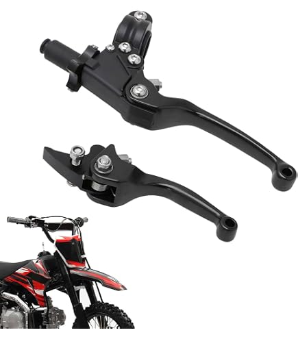 NICEDOLL CNC Aluminum Clutch & Brake Levers For Honda CRF125F (2020-2023) - Red Shorty Levers (85mm) - View #2