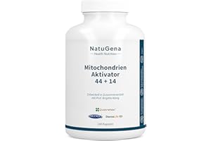 ‎NATUGENA NatuGena Mitochondrien­Aktivator 44+14, Mitochondrien, Alpha-Ketoglutarat, Coenzym Q10, PQQ (MGCPQQ), 240 Kapseln (30 Tage Packung)