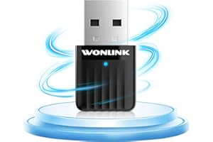 WONLINK Adaptador WiFi USB para PC, Mini Antena WiFi USB Dual Band 5GHz & 2.4GHz, USB WiFi para PC, Dongle WiFi 650Mbps, Antena Wi-Fi Externa Ajustable, Receptor WiFi USB para Windows XP/7/8/8.1/10/11