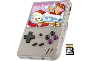 ASTARAMA RG35XX Handheld-Spielekonsole, 3,5-Zoll-IPS-Retro-Videospielkonsolen Klassisches Emulator-Spielesystem mit 64 GB TF-Karte und 5000 + klassischen Spielen