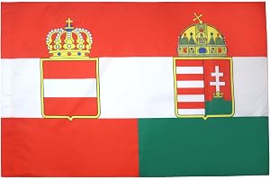 AZ FLAG Flagga Österrike-Ungern 1867-1918 90x60 cm Stångficka | Inom- och utomhusbruk dekorativ flagga dubbelsydda sömmar och