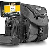 KIT Mantona Premium System Tasche schwarz + PATONA Akku f&uuml;r CANON LP-E10 F&uuml;r CANON EOS 1100D 1200D