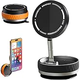 URUCHI Magnetic Car Phone Holder 360&deg; Swivel Head &ndash; Mechanical Vacuum Strong Fixing, Silicone Anti-Slip Grip, Mag-Safe Compatible