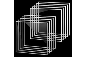 Hotyin Clear Acrylic Sheets - 10 Pieces Plastic Sheets 2.2 mm - Plexiglass Panels for Art & Craft Boards (10 * 10cm)