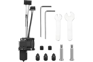 XIRBBO p1 p1s Hotend Kit for Bambu lab p1 Series 3D Printer, with Fan, hot end,Thermistor, Ceramic Heater, 0.2/0.4/0.6/0.8mm Hardened Steel Nozzle and Extruder Heating Block Replacement