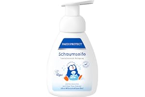 PAEDIPROTECT Skumtvål för barn vuxna 240 ml, doftfri & fuktgivande, med aloe vera, rengörande, pH-neutral vegansk handtvål