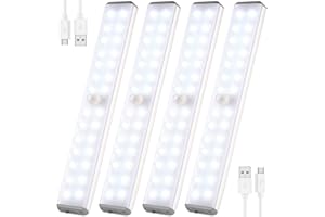 VCY Pod lampami szafy, LED Motion Sensor Light Indoor Szafa Bezprzewodowe Undercounter Lights Kuchnia Szafa Oświetlenie Rechargeable Battery Powered Sypialnia Noc Homelife Stick On dla Shelf Lampy Schody