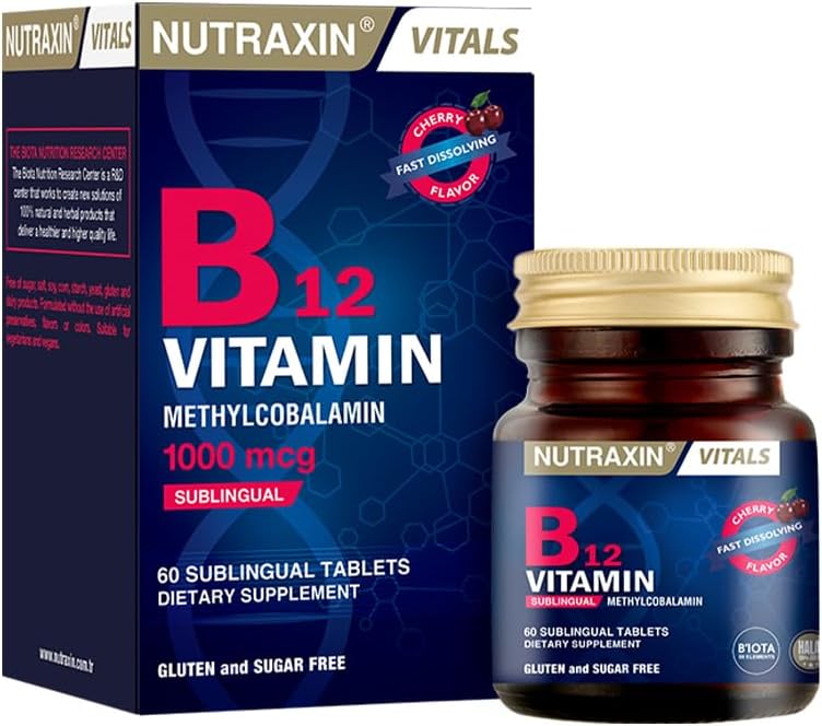 Nutraxin B12 Vitamin 1000 mcg 60 Tablet Takviye Edici Gıda