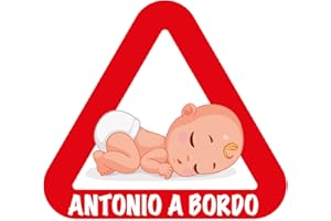 VINILOSBICI Adesivi per bambini a bordo personalizzati con nome, grande varietà e pronti per la spedizione