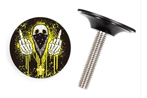 SHENZHENSHISHILILANTIANKEJIYOUXIANGONGSI CNC Bike Headset Top Cap With Bolts，MTB Headset Cap for Bicycle Road Bike 1 1/8 Stems.