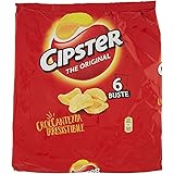 Cipster the Original, Chips di Patate Croccanti, Gusto Leggero e Forma Iconica, 132g (multipack 6 bustine da 22g)