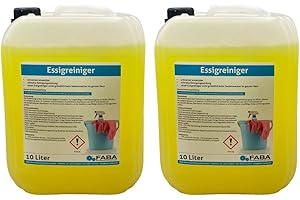 FABA Essigreiniger Konzentrat 2x10 Liter, vielseitig einsetzbar, Badreiniger