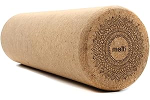 ‎MOLTI Molti Yoga Korkrolle Faszienrolle 30x10cm Massagerolle Fitnessrolle Rückenrolle Wheel zum Dehnen Rolle für Yoga Pilates Massage Gymnastik Balance