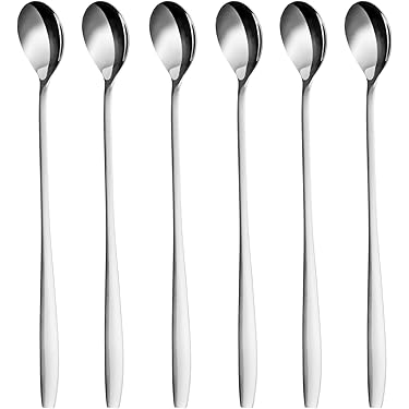 DIYCUT 5-tlg. Melamin Joghurtlöffel Set - Farbige Dessertlöffel Mit Keramik-Optik