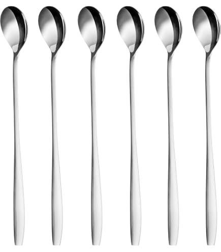 Boundless Voyage Titan Kaffeelöffel 7,6 Zoll (ca. 19 Cm) – Langer Griff, 99,8% Titan, Für Kaffee, Cocktails & Desserts