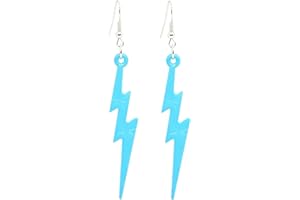 Bluebubble LUCKY LIGHTNING Flash Bolt Dangle Earrings on Gift Card