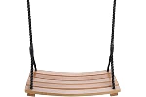 TALEEKEU - Altalena in legno, impermeabile, a forma di arco, per giardino, cortile, interno ed esterno, set di altalena in legno per bambini adulti e ragazzi (nero)