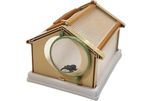 STGBCST Insektenbeobachtungskäfig für den Außenbereich Zuchtkäfig für Seidenraupen 20 * 15 * 13cm Insekten-Schmetterlingskäfig Tragbarer Atmungsaktiver Kleintierkäfig (Khaki)