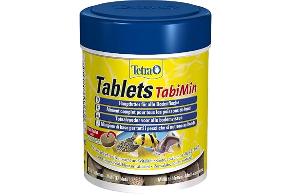 Tetra TabiMin Fiskfoder, 275 tabletter | Näringsrik mat | För alla bottenfiskar, t.ex. havskatt, cobiti eller bottenbarbi
