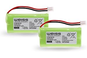 WEISS - MORE POWER + Weiss - Batteria per Siemens Gigaset A12 A120 A14 A140 AS140 AL4H A145 AS15 A160 A165 A240 A24 A245 A260 A26 A265 Q063 / T-Com Sinus 100 / Universum CL15 SL15, sostituisce: V30145-K1310-X383, S30852-D1640-X1 ecc., 700 mAh Ni-MH