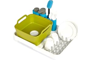 Casdon Joseph Joseph Extend Sink | Detailed Dishwashing Set for Children Aged 3 Years & Up | Includes Pump That Pours Real Water!,White,Large