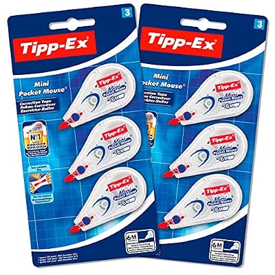 BIC 962703 Lot de 6 Mini Pocket Mouse Rubans Correcteurs