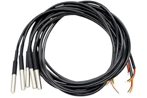 Fasizi 5PCS Waterproof Temperature Sensors Digital Temp Probe