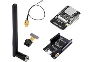 KHIYQILO ESP32-CAM Module WiFi + Bluetooth Module Caméra Carte de Développement ESP32 avec caméra OV2640 Antenne IPEX 2,4G Adaptateur de Série
